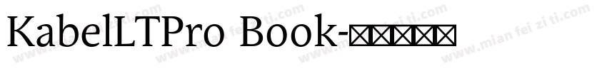KabelLTPro Book字体转换